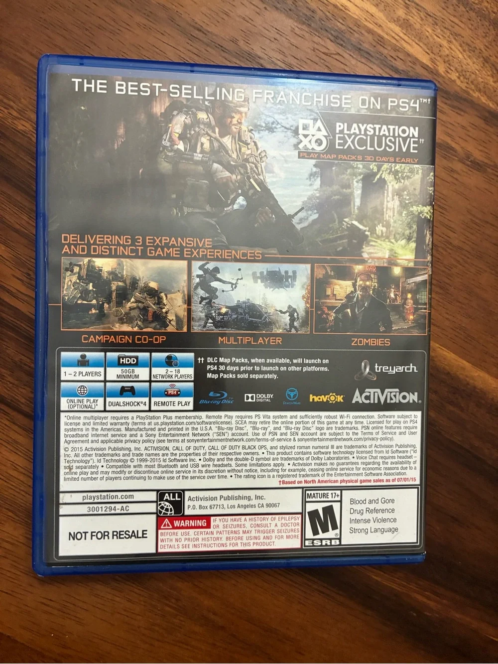 Sony PS4 Call of Duty Black Ops III